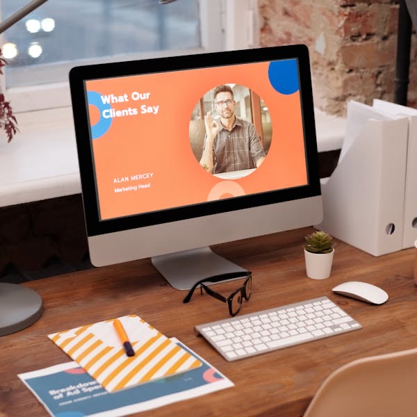 Creative professional at work on visual design